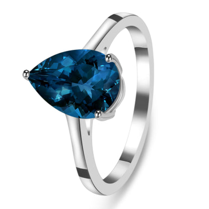 Sterling Silver Ring London Blue Topaz  IGR-3125 Size 6