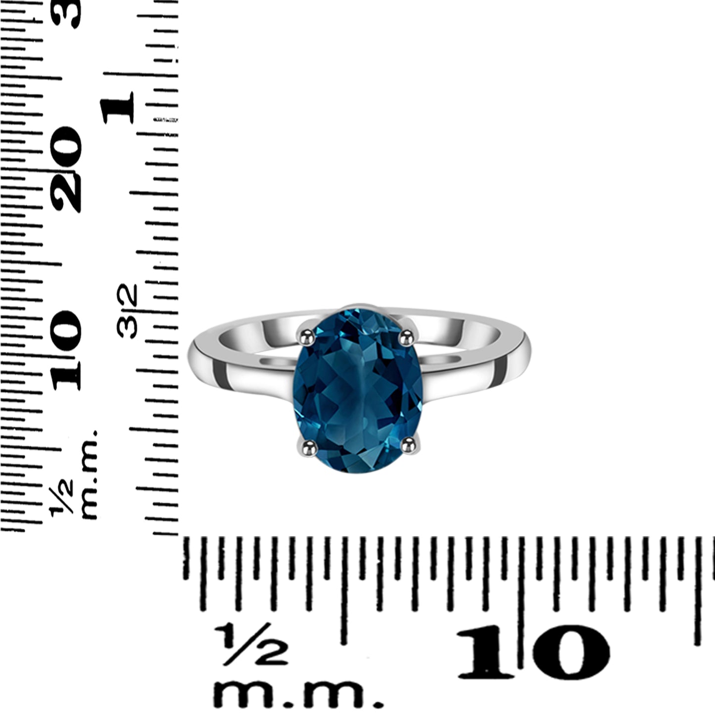 Sterling Silver Ring London Blue Topaz  IGR-3063 Size 5