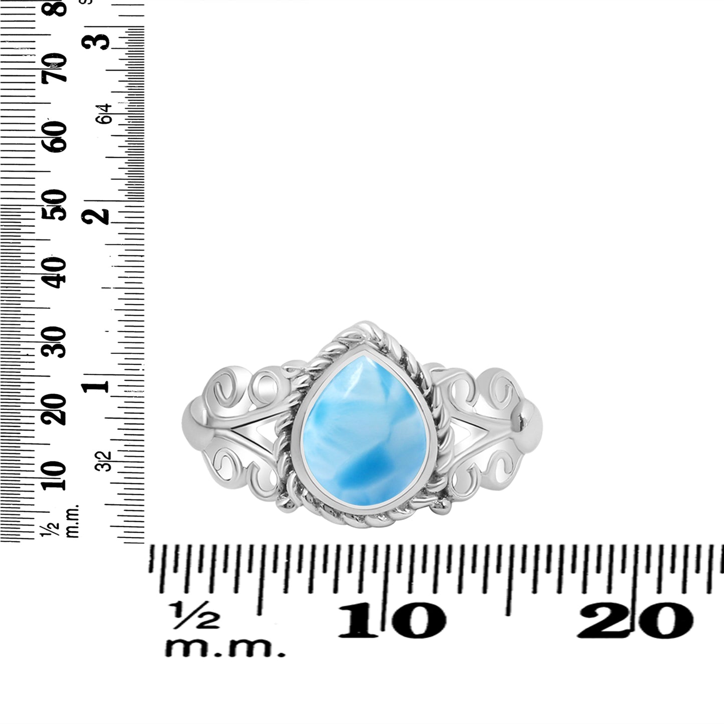 Sterling Silver Ring Larimar  IGR-199 Size 5