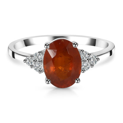 Sterling Silver Ring Orange Kyanite  IGR-2832 Size 8