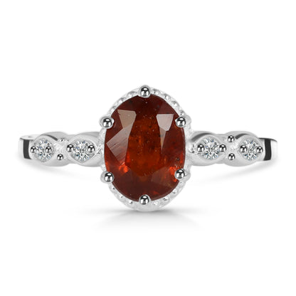Sterling Silver Ring Orange Kyanite  IGR-2182 Size 8