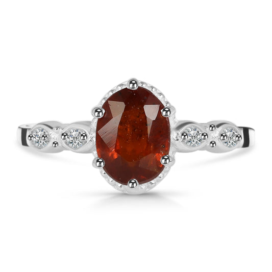 Sterling Silver Ring Orange Kyanite  IGR-2182 Size 8