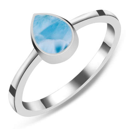 Sterling Silver Ring Larimar  IGR-2835 Size 8