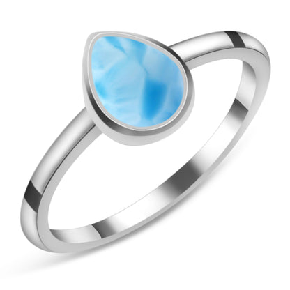 Sterling Silver Ring Larimar  IGR-2838 Size 6