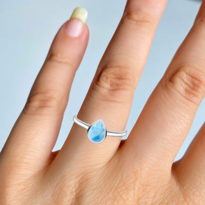 Sterling Silver Ring Larimar  IGR-2838 Size 8