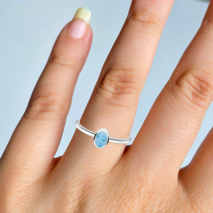 Sterling Silver Ring Larimar  IGR-2834 Size 9