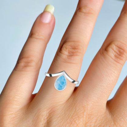 Sterling Silver Ring Larimar  IGR-2836 Size 6