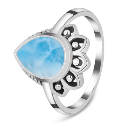 Sterling Silver Ring Larimar  IGR-2823 Size 7