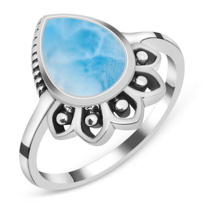 Sterling Silver Ring Larimar  IGR-2823 Size 7