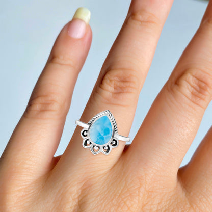 Sterling Silver Ring Larimar  IGR-2823 Size 6