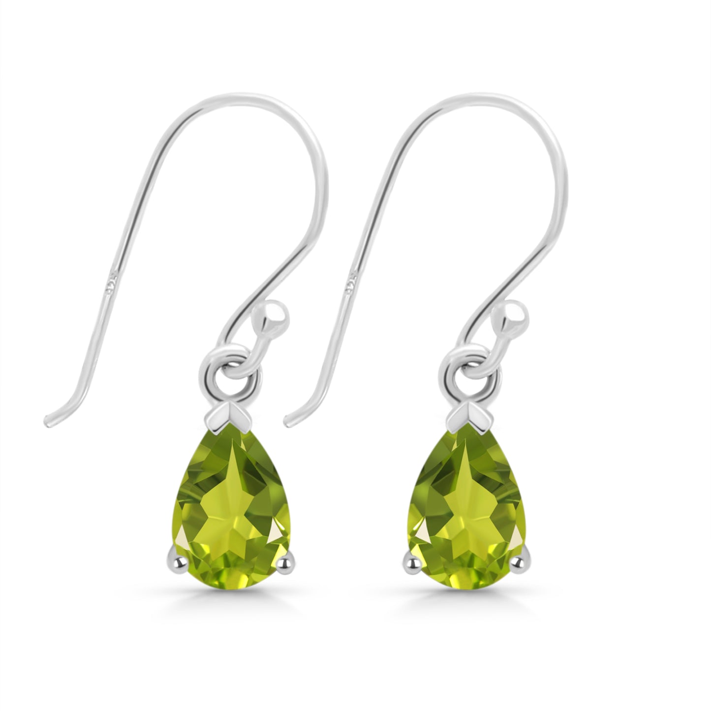 Sterling Silver Earrings Peridot  IGE-677