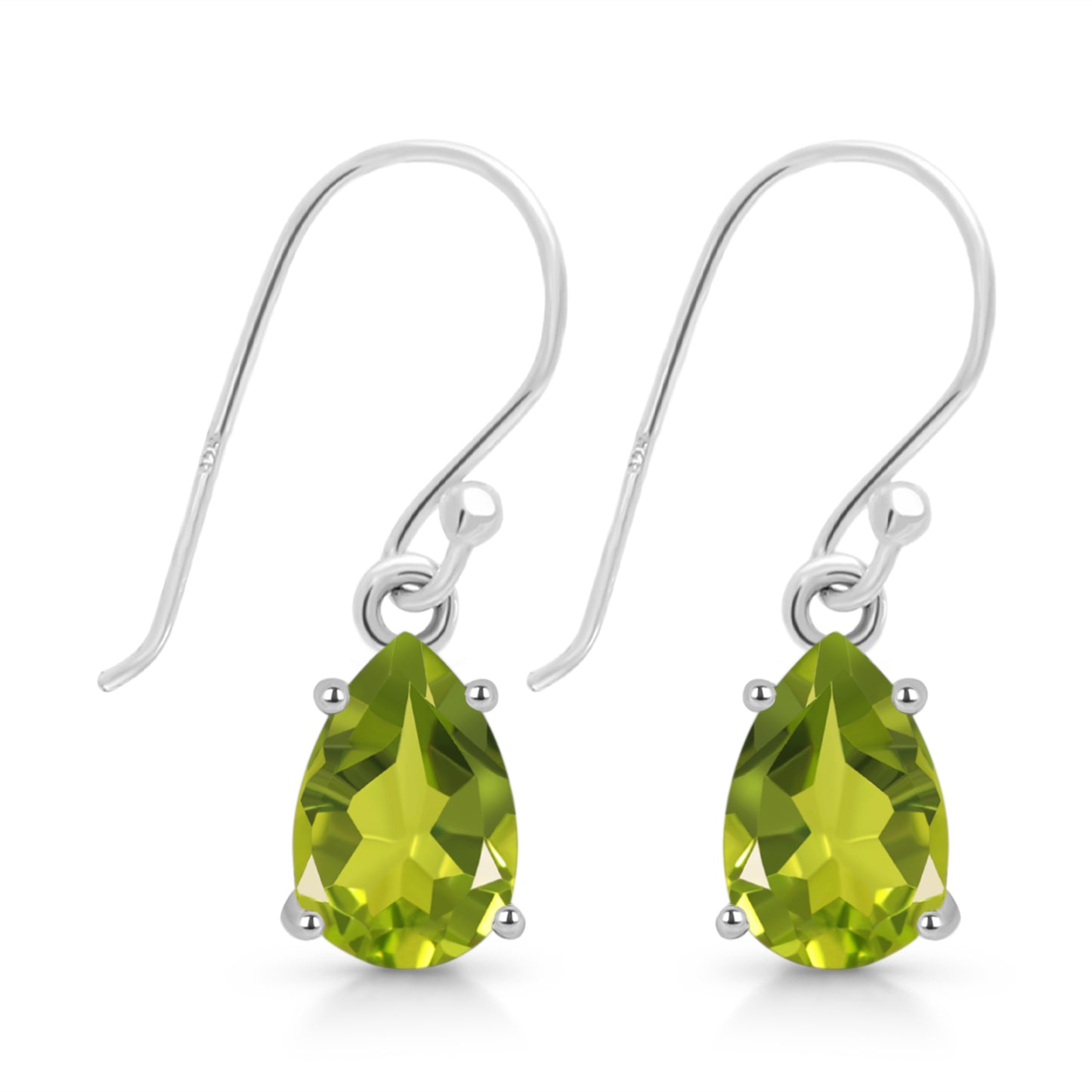 Sterling Silver Earrings Peridot  IGE-980