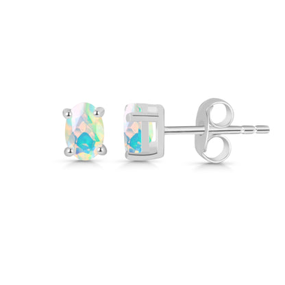 Sterling Silver Earrings Opal  IGE-1154