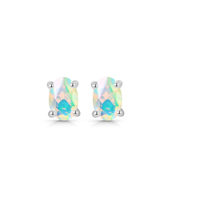 Sterling Silver Earrings Opal  IGE-1154