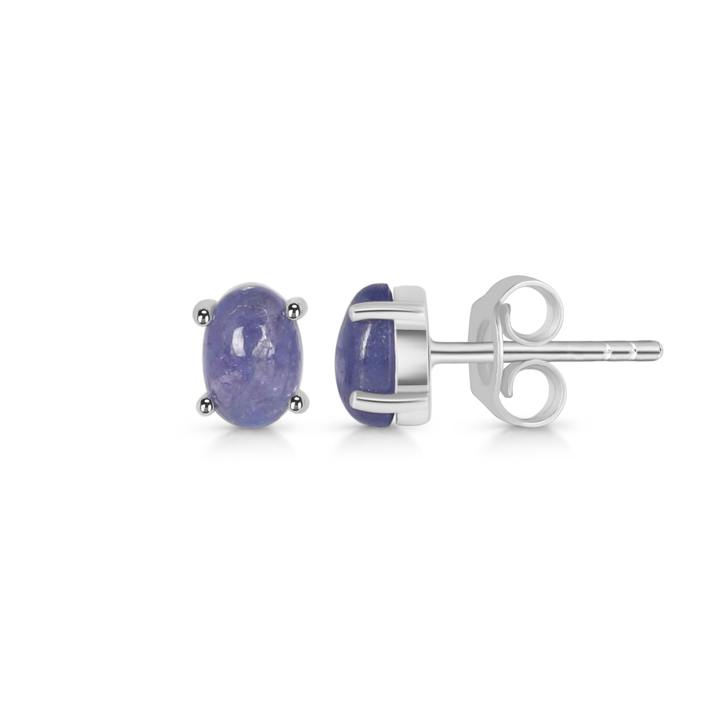 Sterling Silver Earrings Tanzanite  IGE-1143