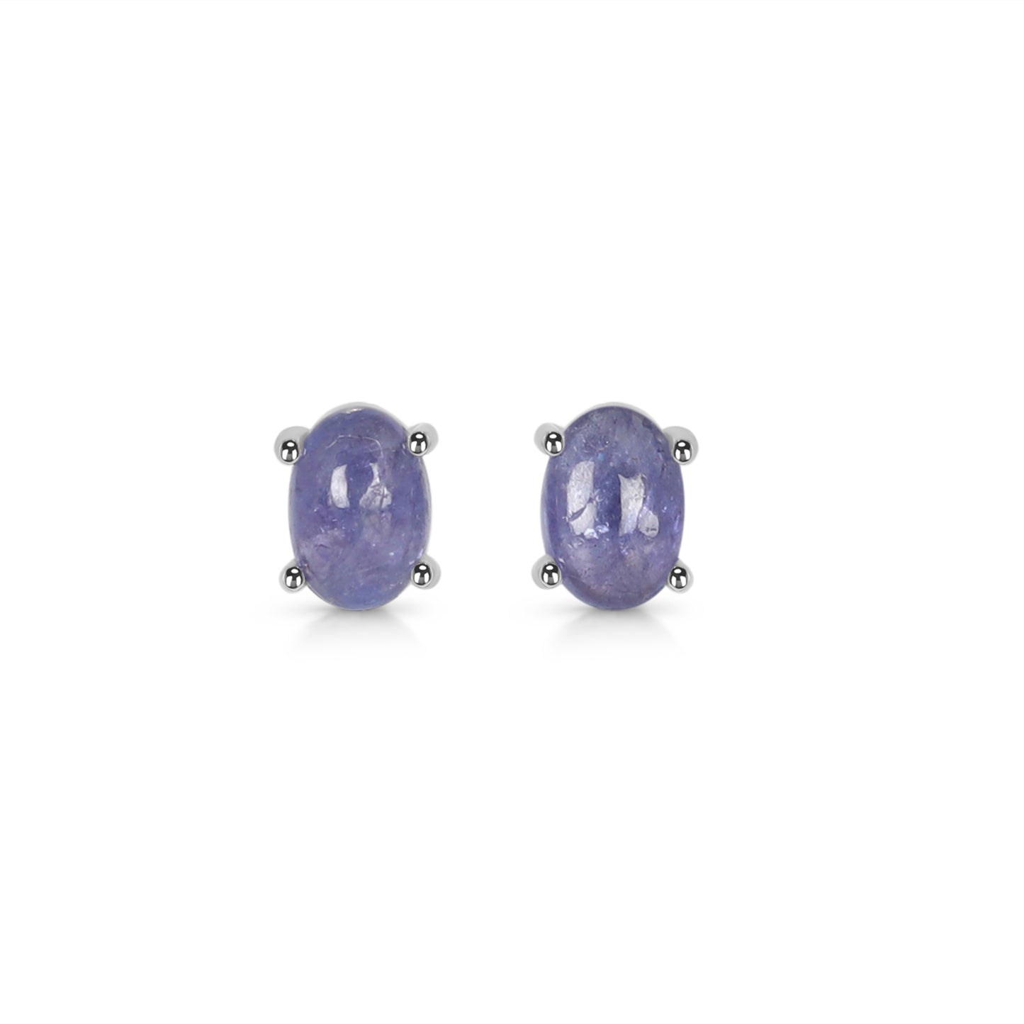 Sterling Silver Earrings Tanzanite  IGE-1143