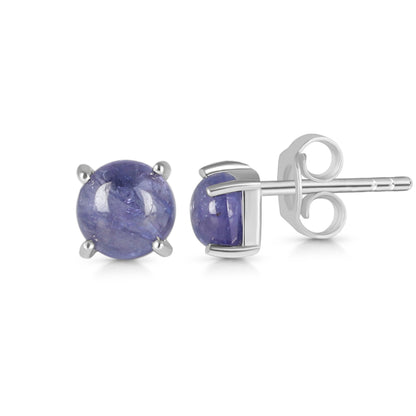 Sterling Silver Earrings Tanzanite  IGE-699