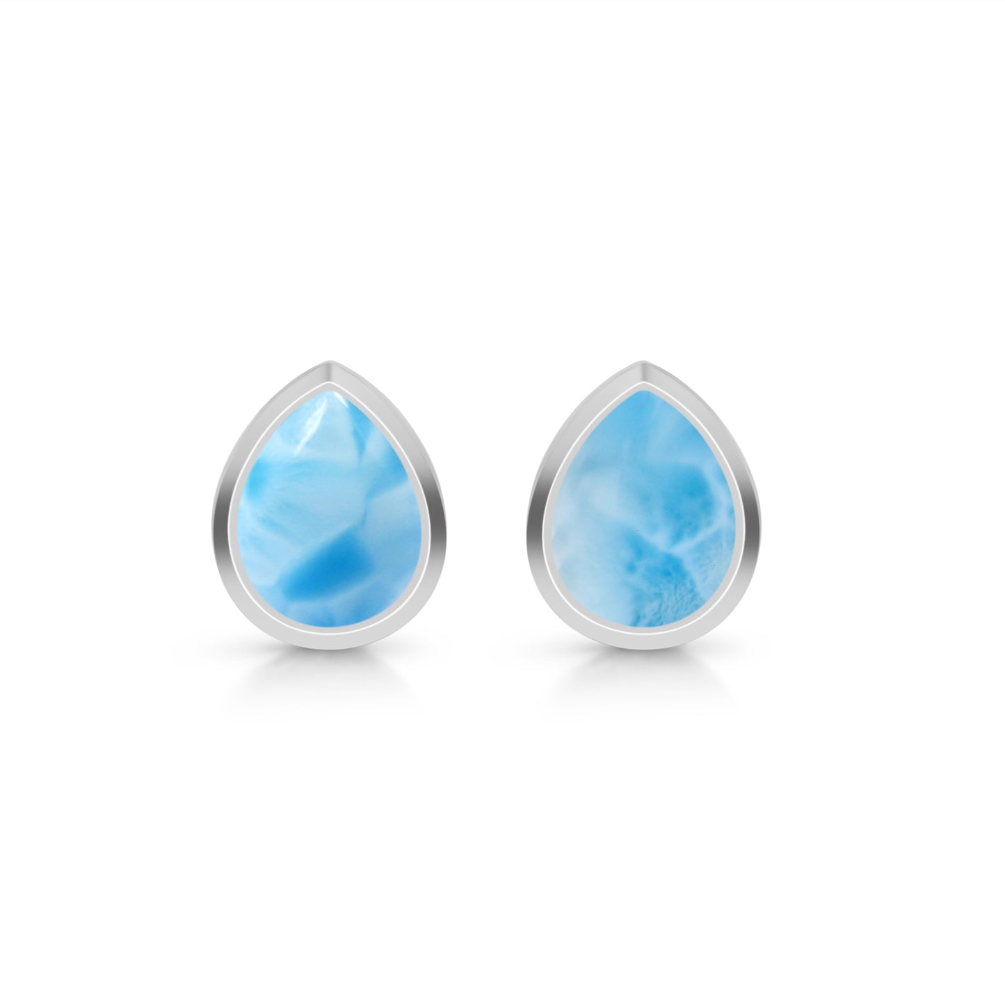 Sterling Silver Earrings Larimar  IGE-1364