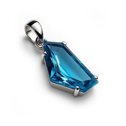 Pendant Swiss Blue Topaz Pendants CODE-1745