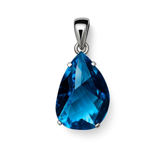Pendant Swiss Blue Topaz Pendants CODE-1745