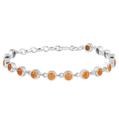 Sterling Silver Bracelet Carnelian   IGB-118