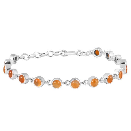 Sterling Silver Bracelet Carnelian   IGB-118