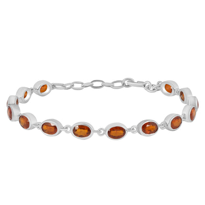 Sterling Silver Bracelet Orange Kyanite  IGB-113