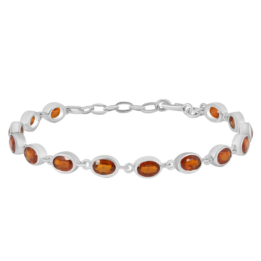 Sterling Silver Bracelet Orange Kyanite  IGB-113