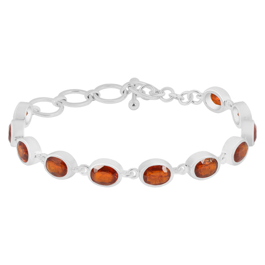 Sterling Silver Bracelet Orange Kyanite  IGB-114