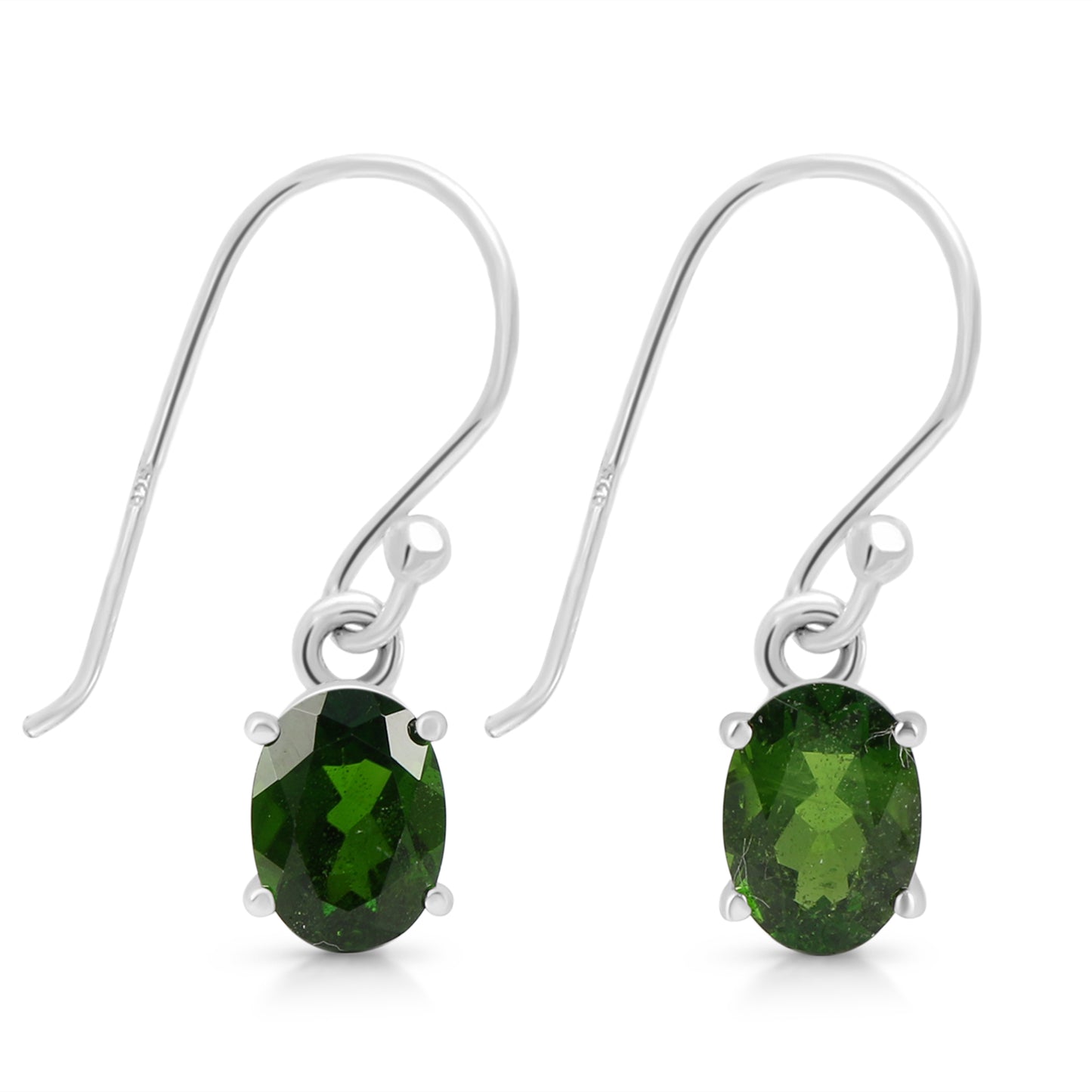 Sterling Silver Earrings Chrome Diopside   IGE-673