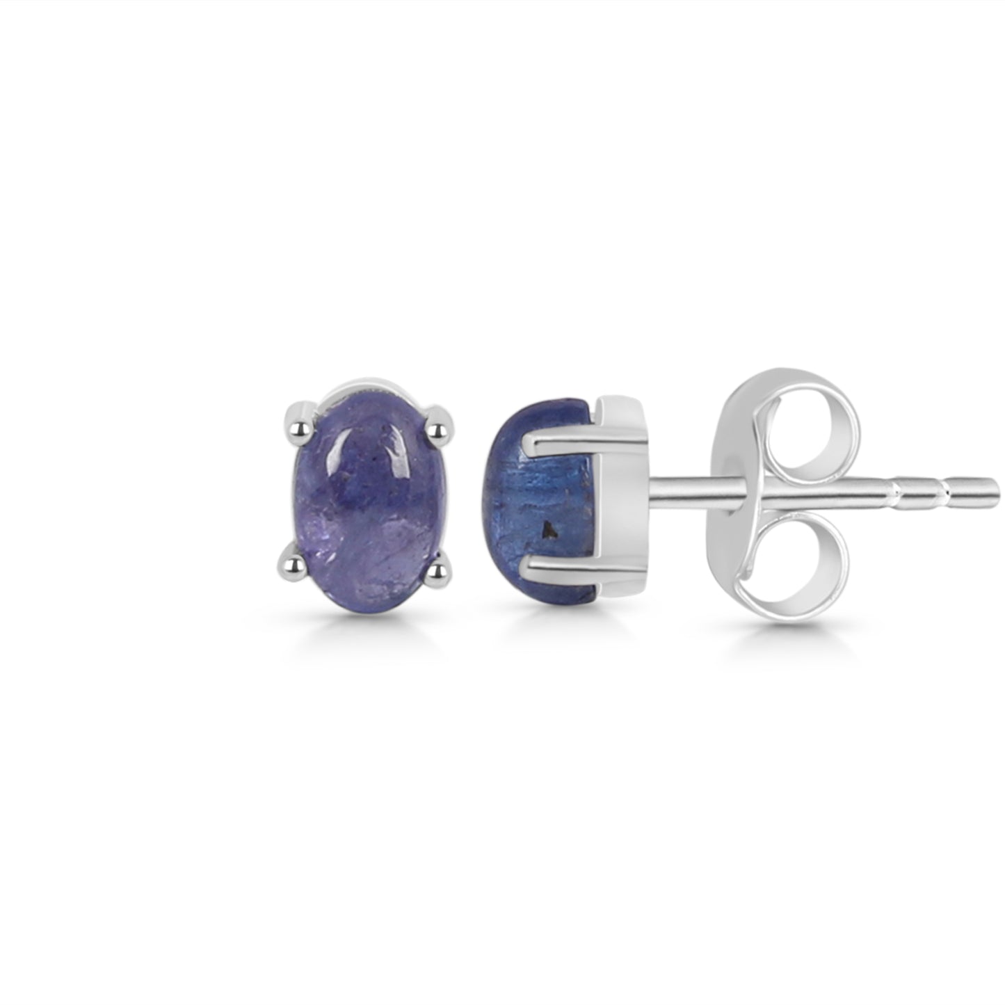 Sterling Silver Earrings Tanzanite  IGE-1143