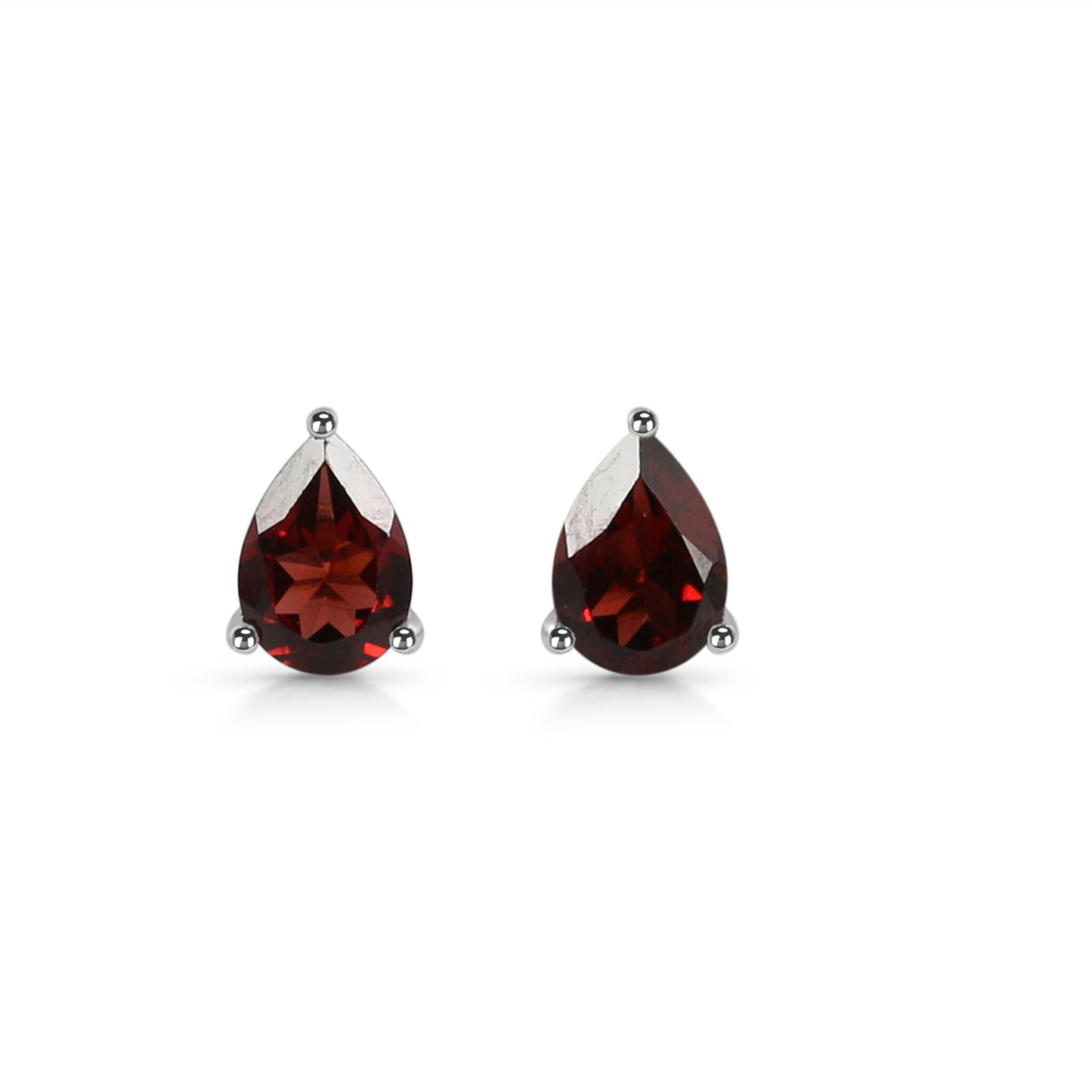 Sterling Silver Earrings Garnet   IGE-1154