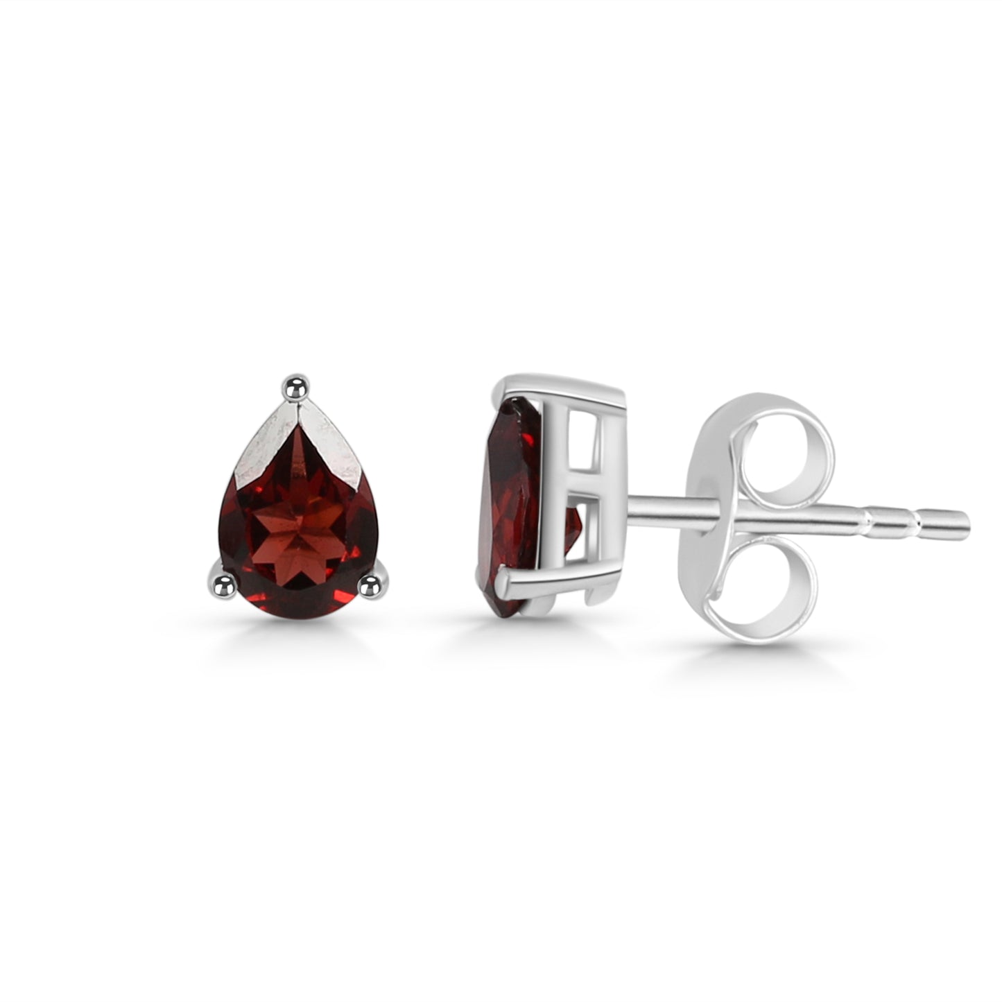 Sterling Silver Earrings Garnet   IGE-1154