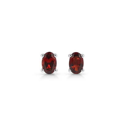 Sterling Silver Earrings Garnet   IGE-1154