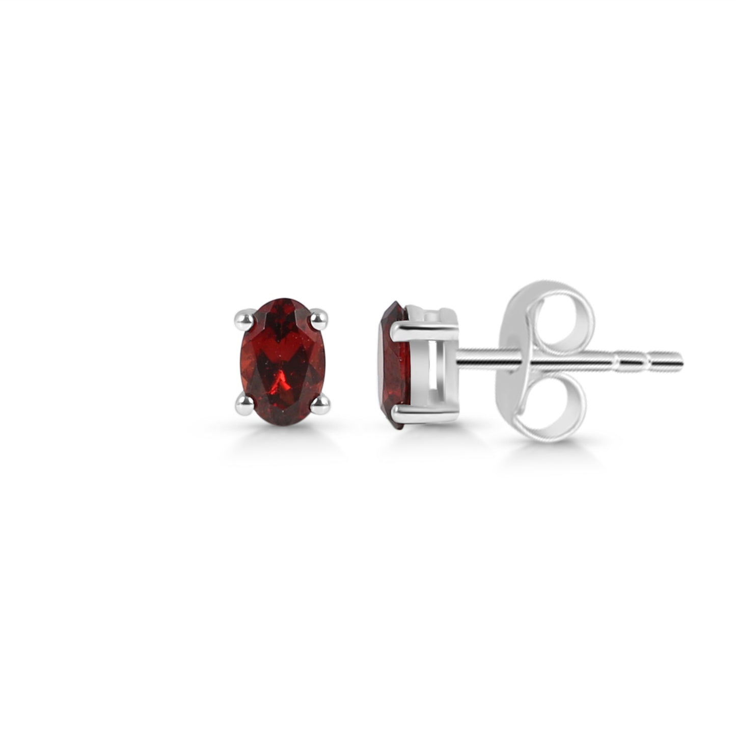 Sterling Silver Earrings Garnet   IGE-1154