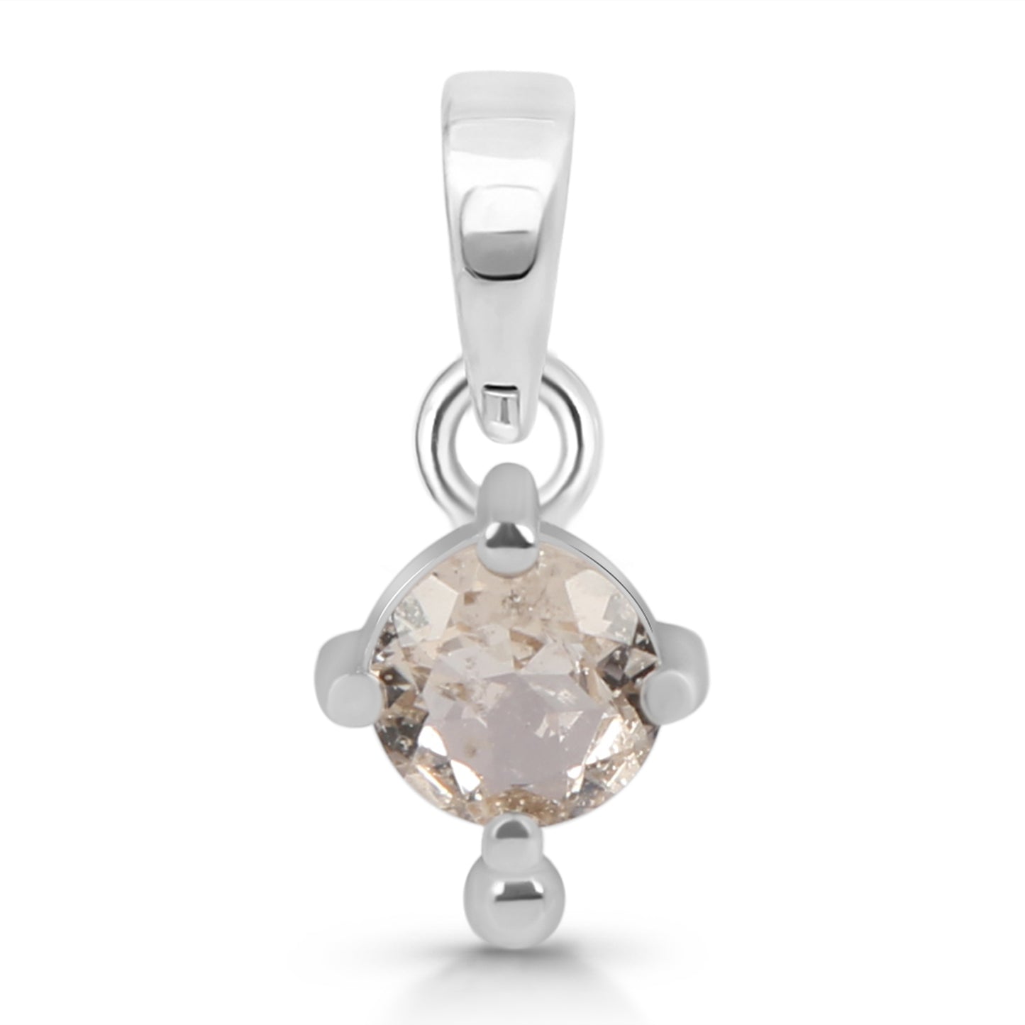 Sterling Silver Pendant Morganite  IGP-399