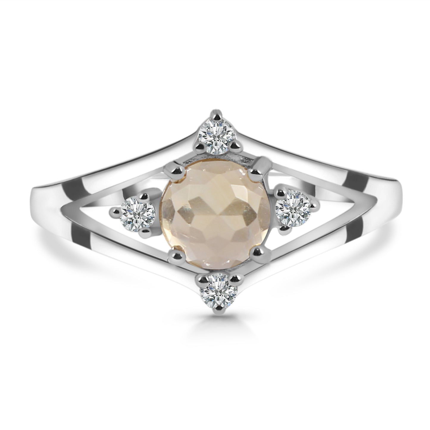 Sterling Silver Ring Rose Quartz  IGR-2291 Size 5
