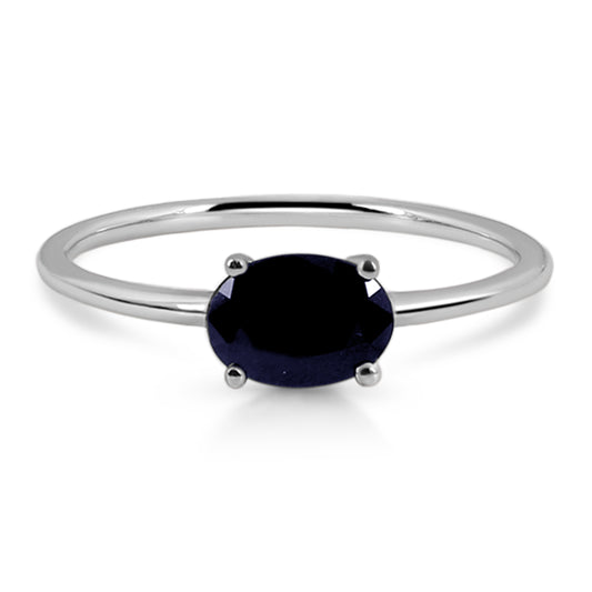 Sterling Silver Ring Blue Sapphire  IGR-2857 Size 9