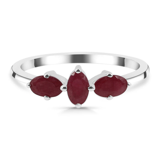 Sterling Silver Ring Ruby  IGR-2721 Size 10
