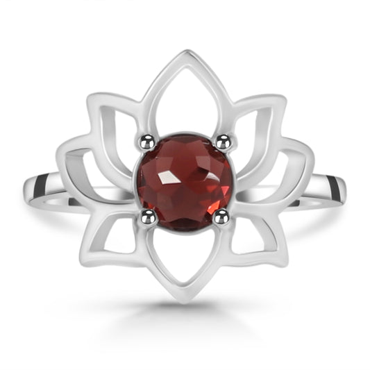Sterling Silver Ring Garnet  IGR-978  Size 5