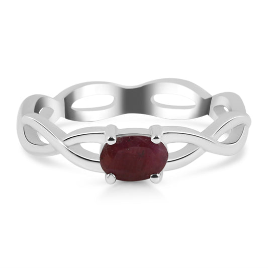 Sterling Silver Ring Ruby  IGR-3075 Size 10