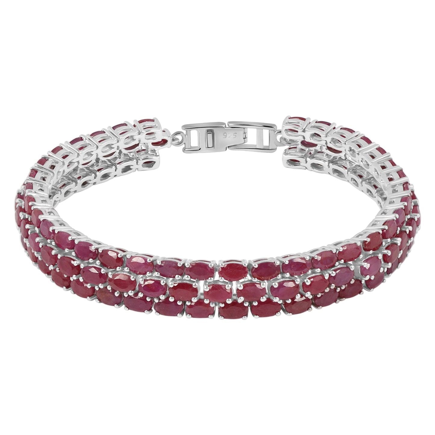 Sterling Silver Bracelet Ruby  IGB-195