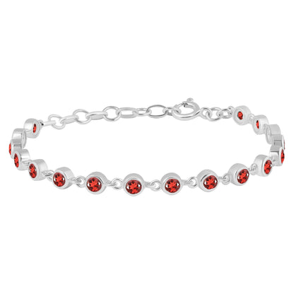 Sterling Silver Bracelet Orange Kyanite  IGB-116