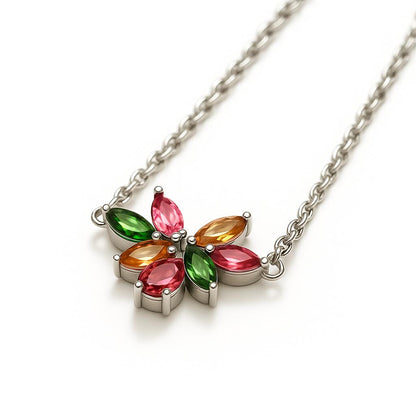 Sterling Silver Necklace Tourmaline  IGN-367
