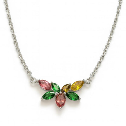 Sterling Silver Necklace Tourmaline  IGN-367