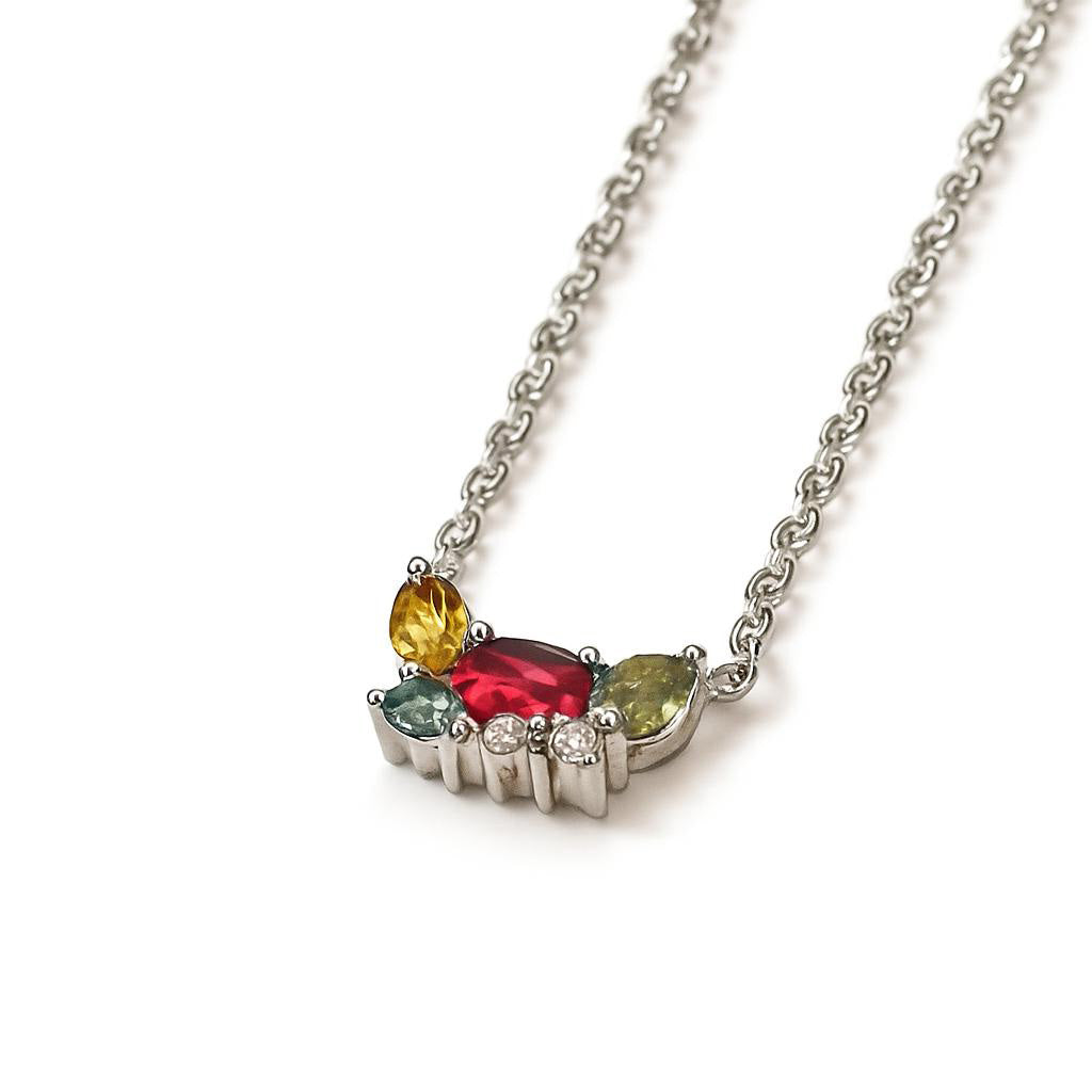 Sterling Silver Necklace Tourmaline  IGN-357