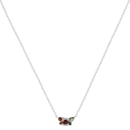 Sterling Silver Necklace Tourmaline  IGN-357