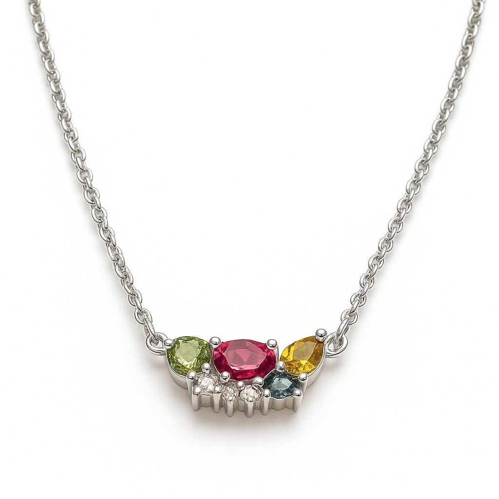 Sterling Silver Necklace Tourmaline  IGN-357