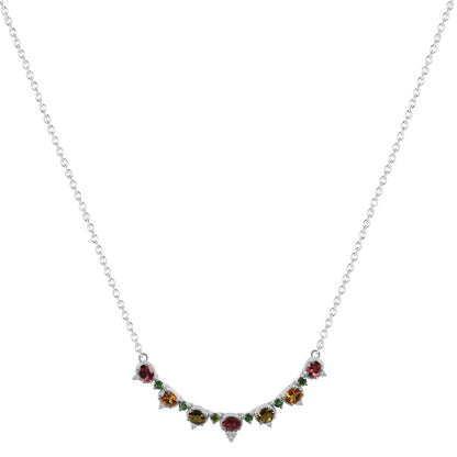 Sterling Silver Necklace Tourmaline  IGN-351