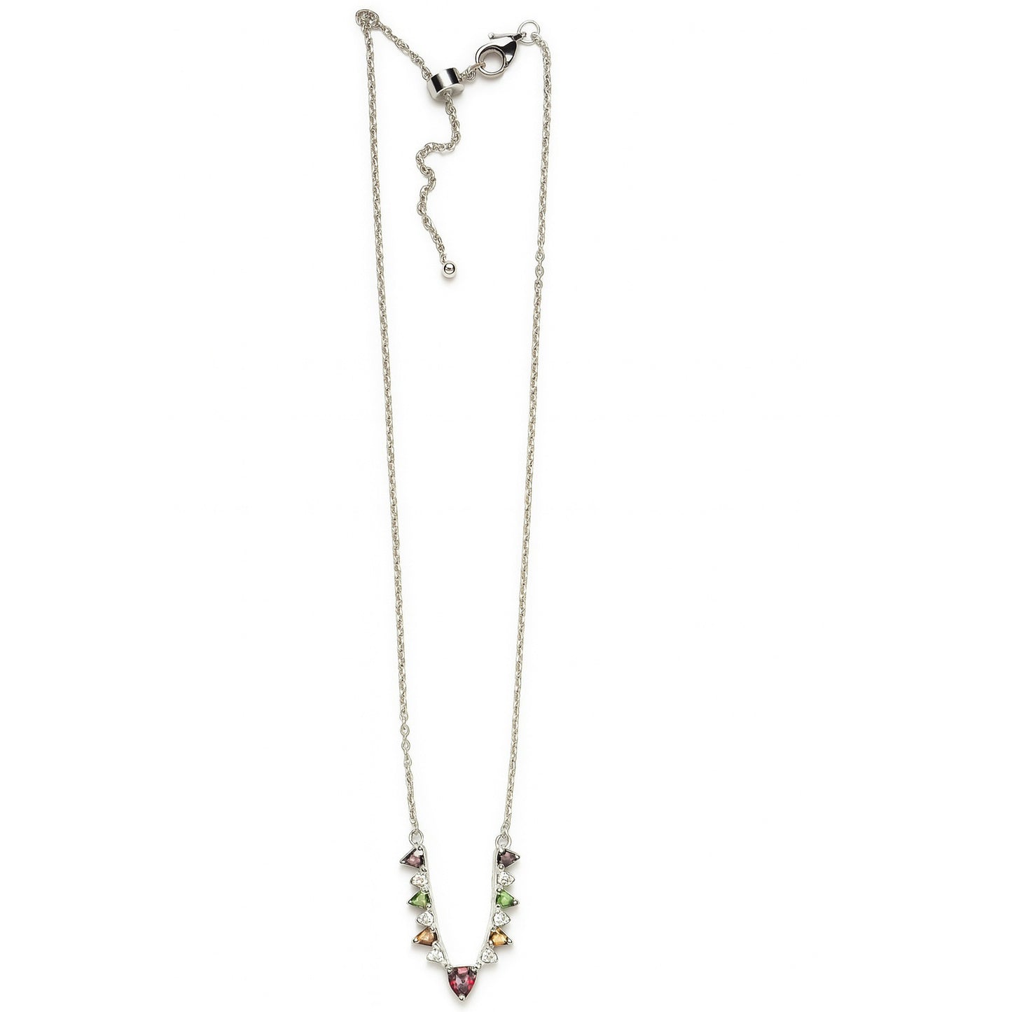 Sterling Silver Necklace Tourmaline  IGN-305